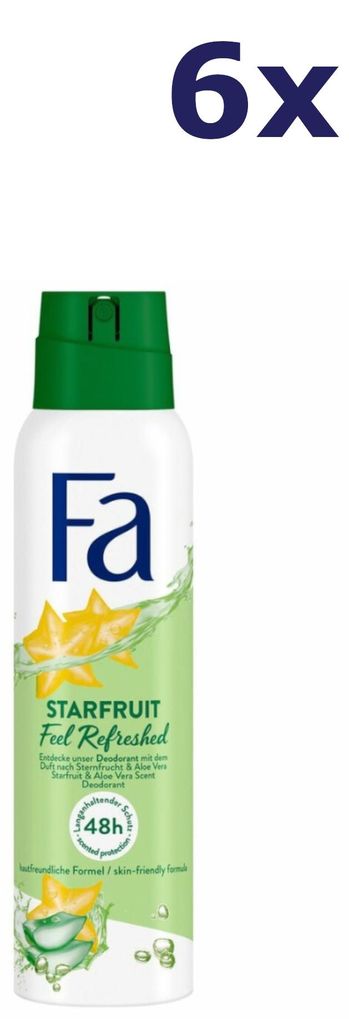 6x Deospray 150 ml Starfruit – Für ein erfrischendes Gefühl Produktbild 