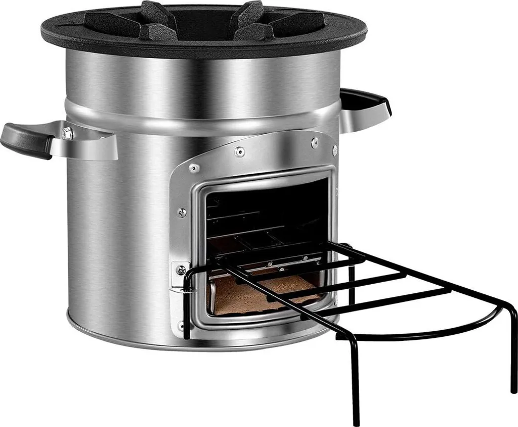 Réchaud à bois portable Camping Rocket Stove avec son sac de transport