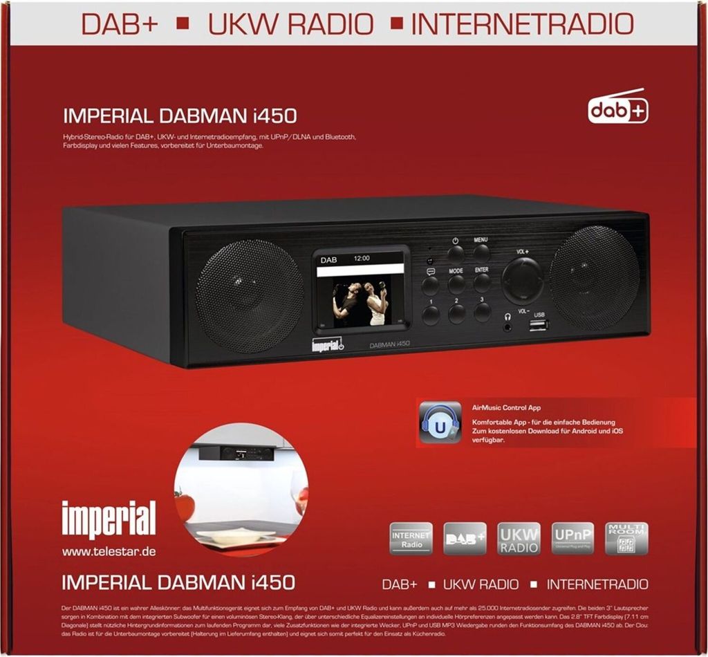 imperiální internetové rádio DABMANN i450 černé Obrázek produktu 19