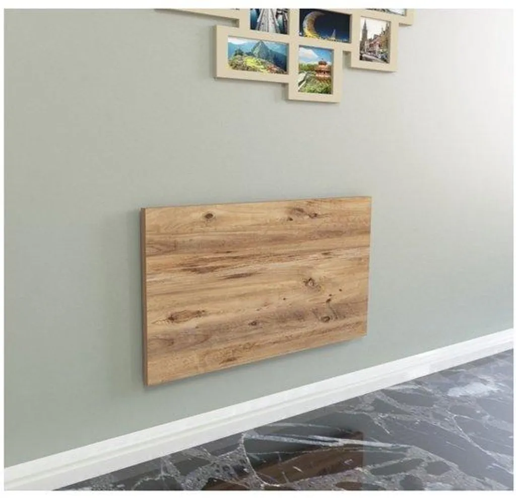 Table murale escamotable Atlas en bois clair design compact 72cm - 2
