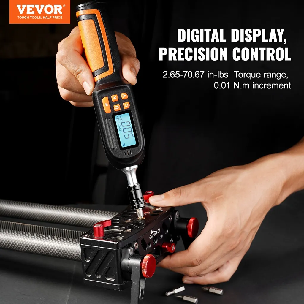 Tournevis dynamométrique numérique 1/4" 0.3-8 Nm avec écran LCD précis