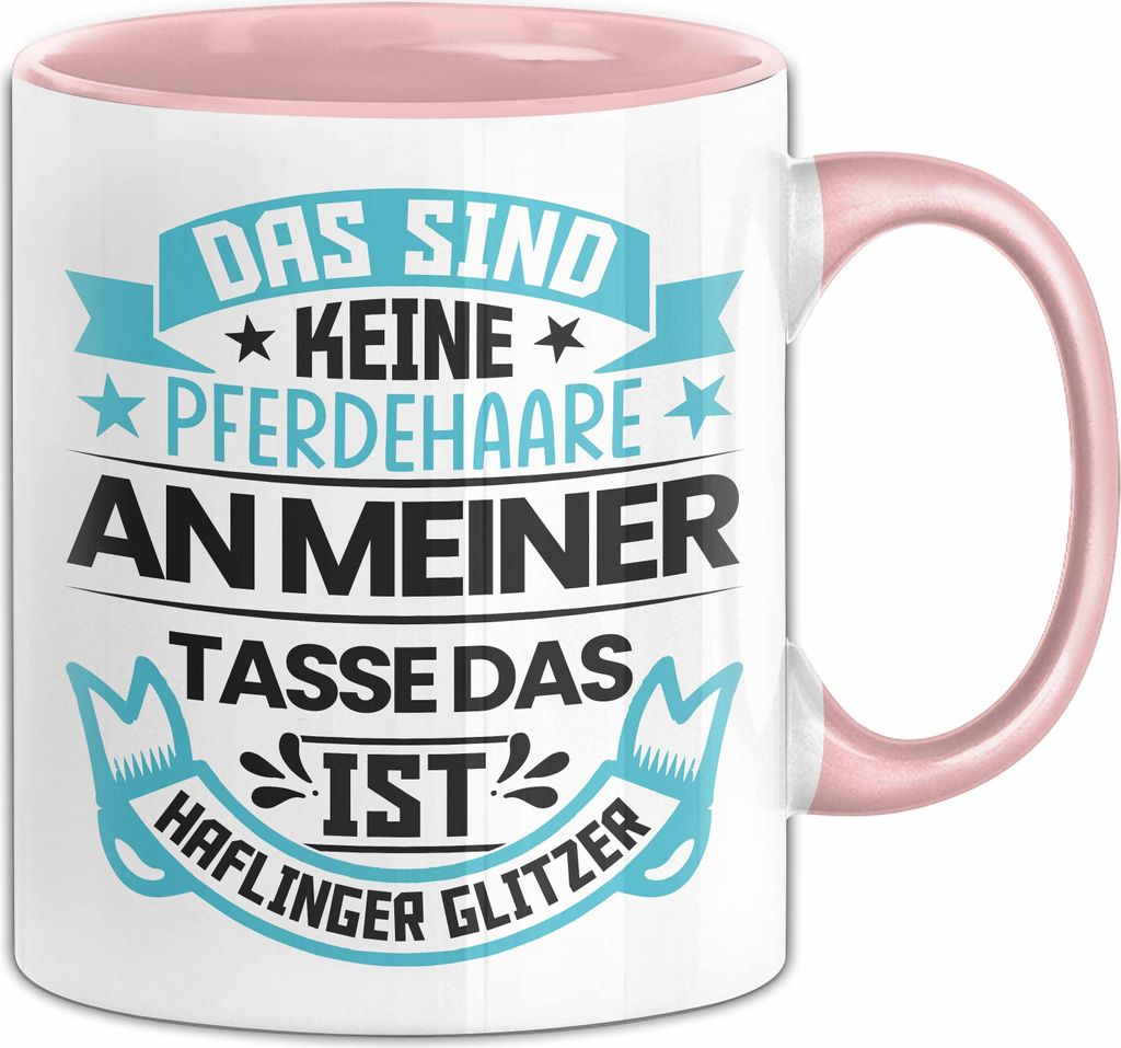 Haflinger Tasse Geschenk Pferde-Liebhaberin Haflinger-Liebhaberin Geschenkidee Pferde Reiterin (Rosa)