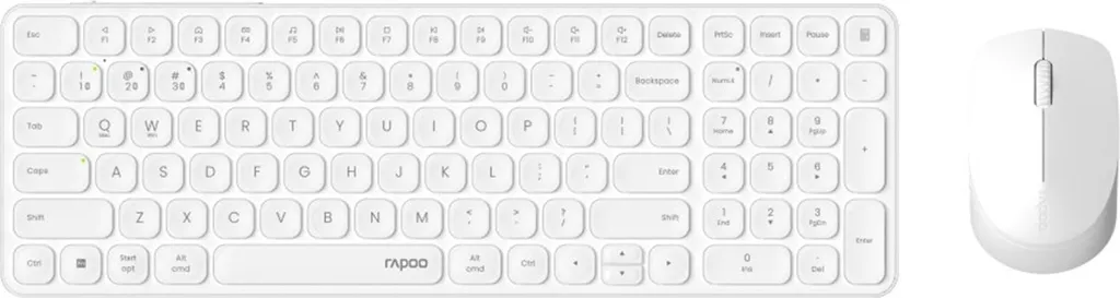 Rapoo 9710M Set Bureau sans Fil Multi-mode Blanc QWERTZ (00228038)
