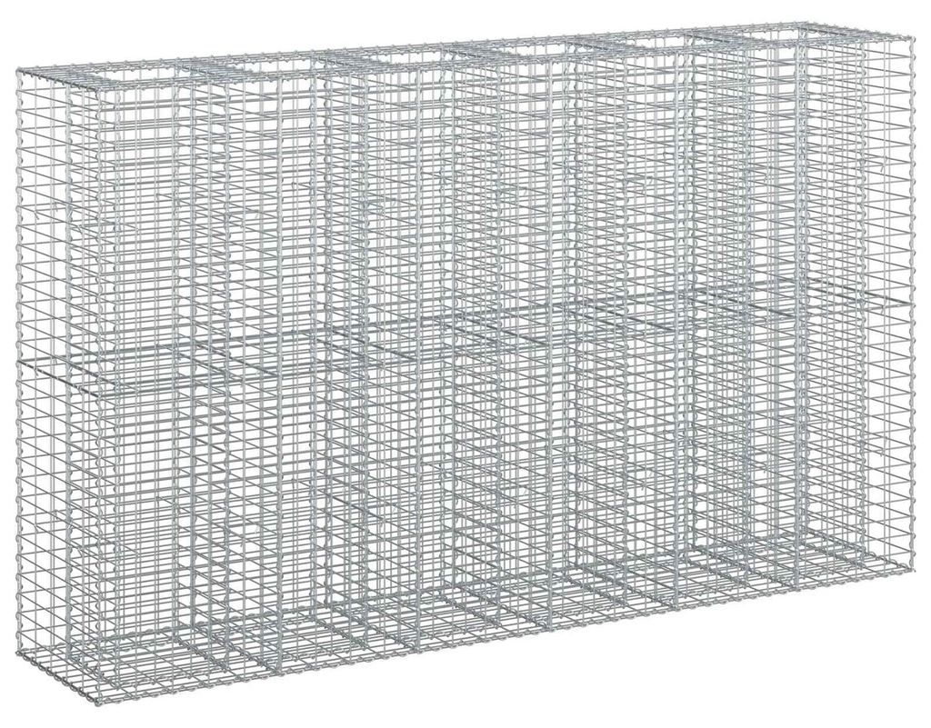 Gabionen Hochbeet 3 pcs Silber 250 x 50 x 150 cm