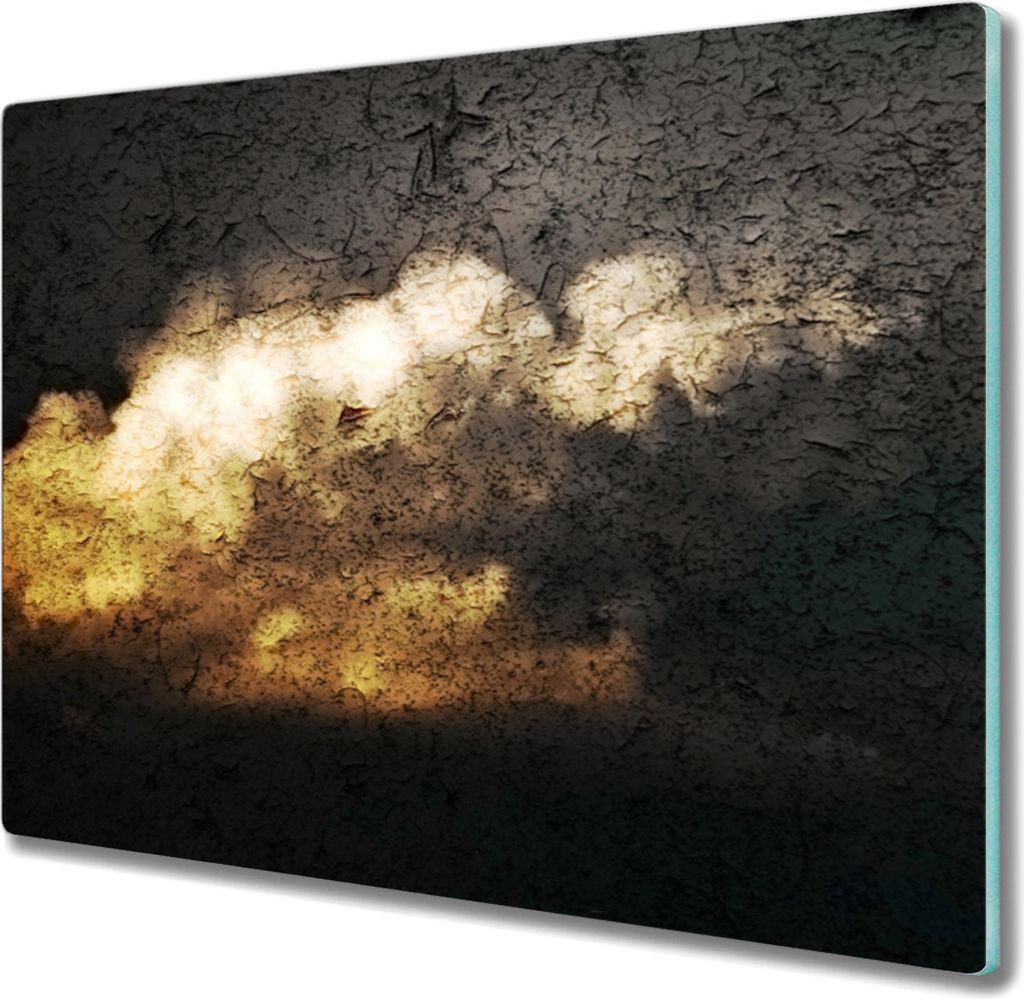 Coloray Hackbrett Kochplattenabdeckung Herdabdeckplatte 60x52 cm Schneidebrett Küchenbrett - Wolken