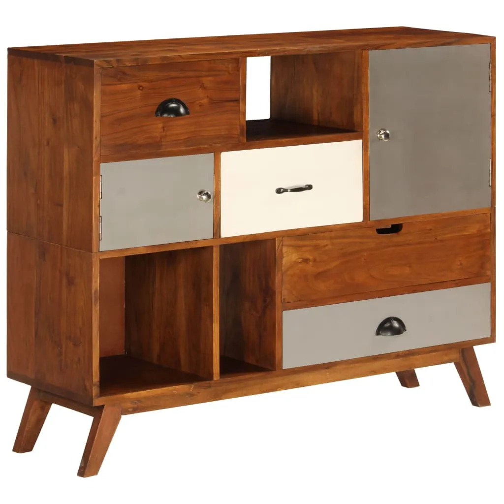 Buffet en bois d'acacia durable 115x35x86 cm - Fini le désordre au salon