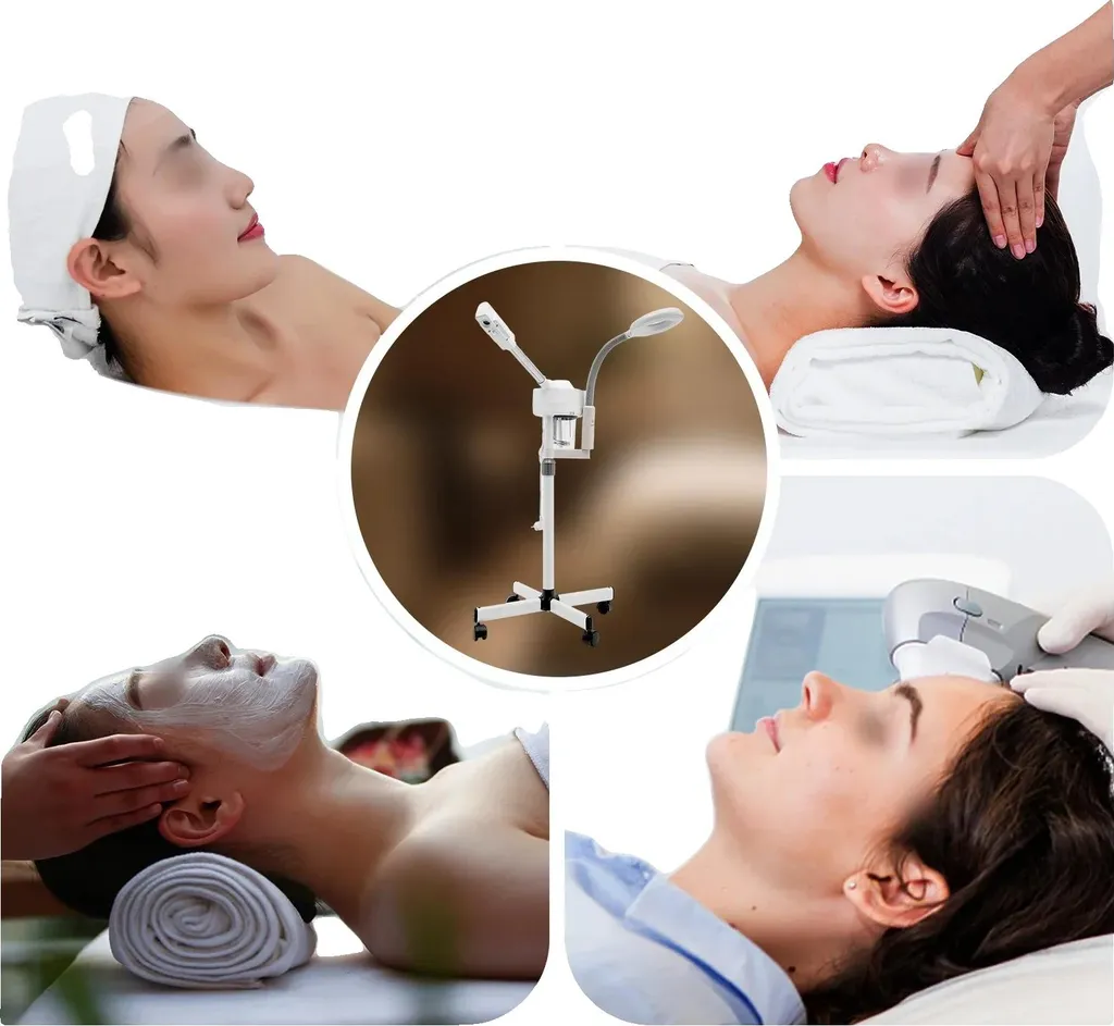 Vaporisateur Facial pour Nettoyage de Peau Profond 800W avec Loupe 5x