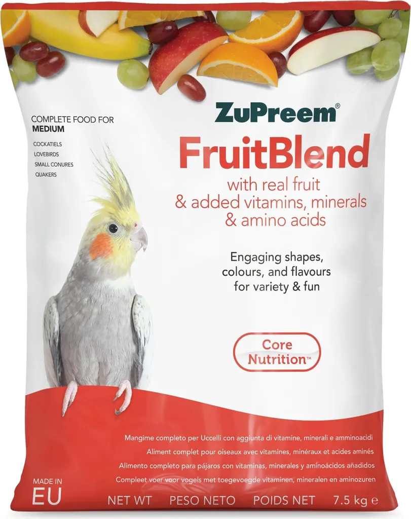 ZuPreem Multifrucht 7,5 kg | Mangime Completo per Pappagalli Medi