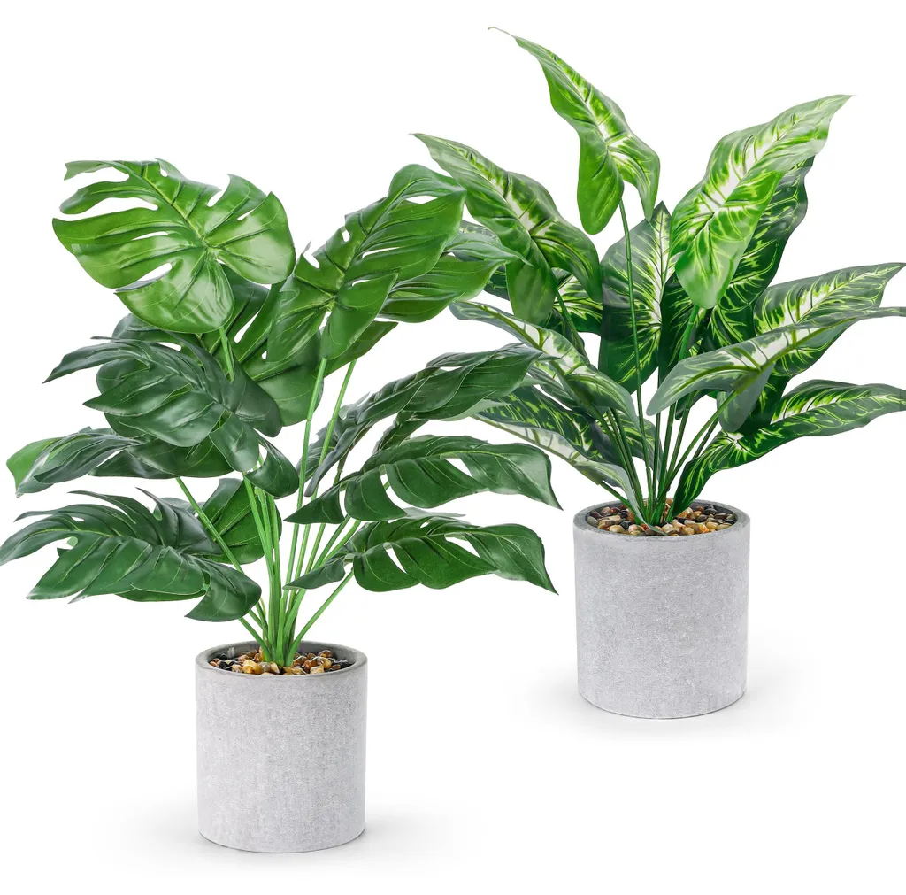 Plante Artificielle Monstera : Fini l'Entretien avec ce Lot de 2
