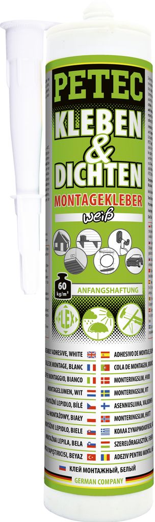 Petec Montagekleber Montagepaste Kleben & Dichten weiß 290ml 94529