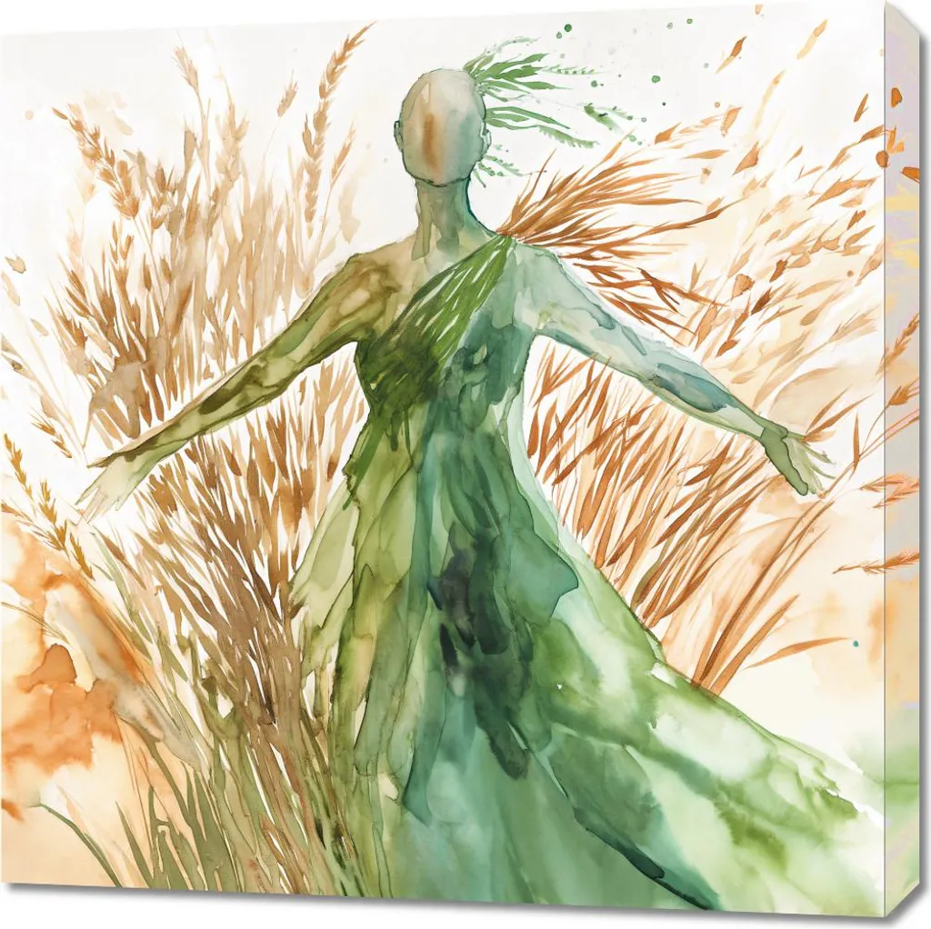 Quadro Design 70x70 Silhouette Paglia - Arredo Interni Naturale Online