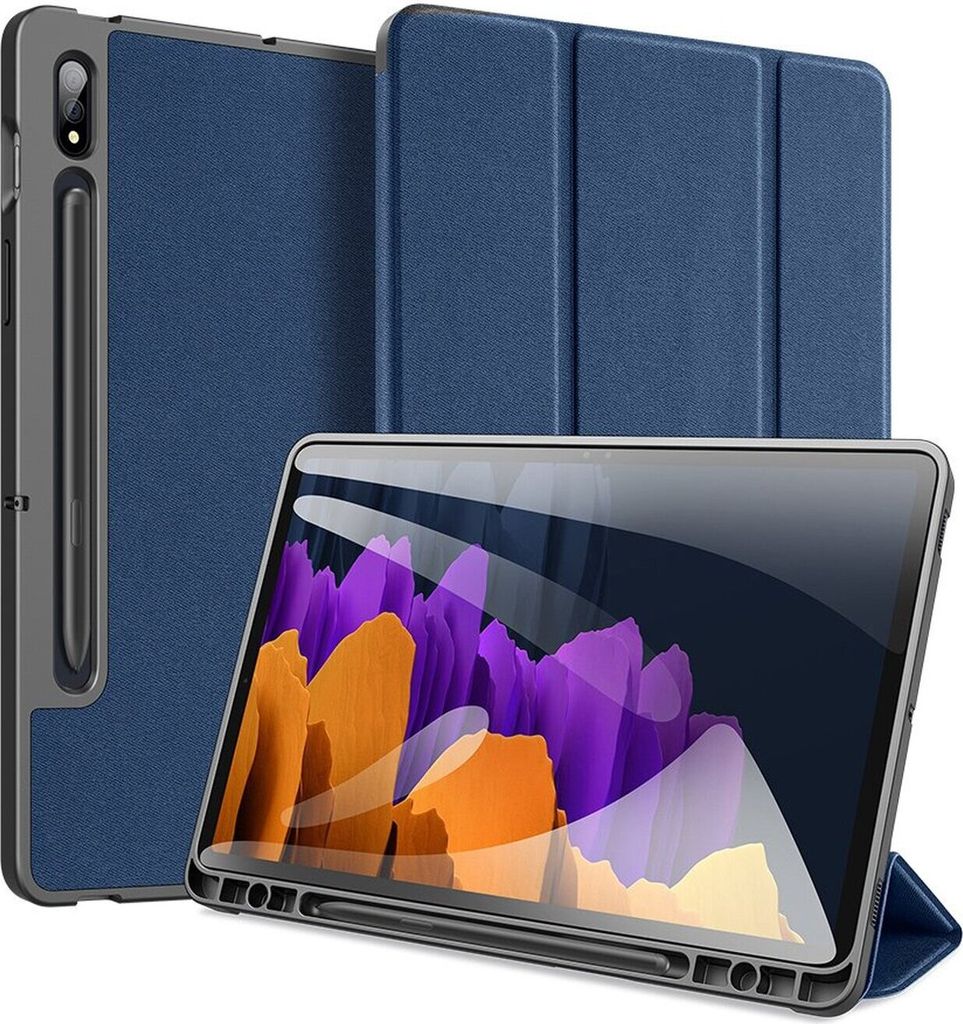 Dux Ducis Buch Tasche Hartschale mit Smart Sleep Standfunktion kompatibel mit SAMSUNG GALAXY TAB S7 11" Tablet Hülle Etui Brieftasche Schutzhülle...