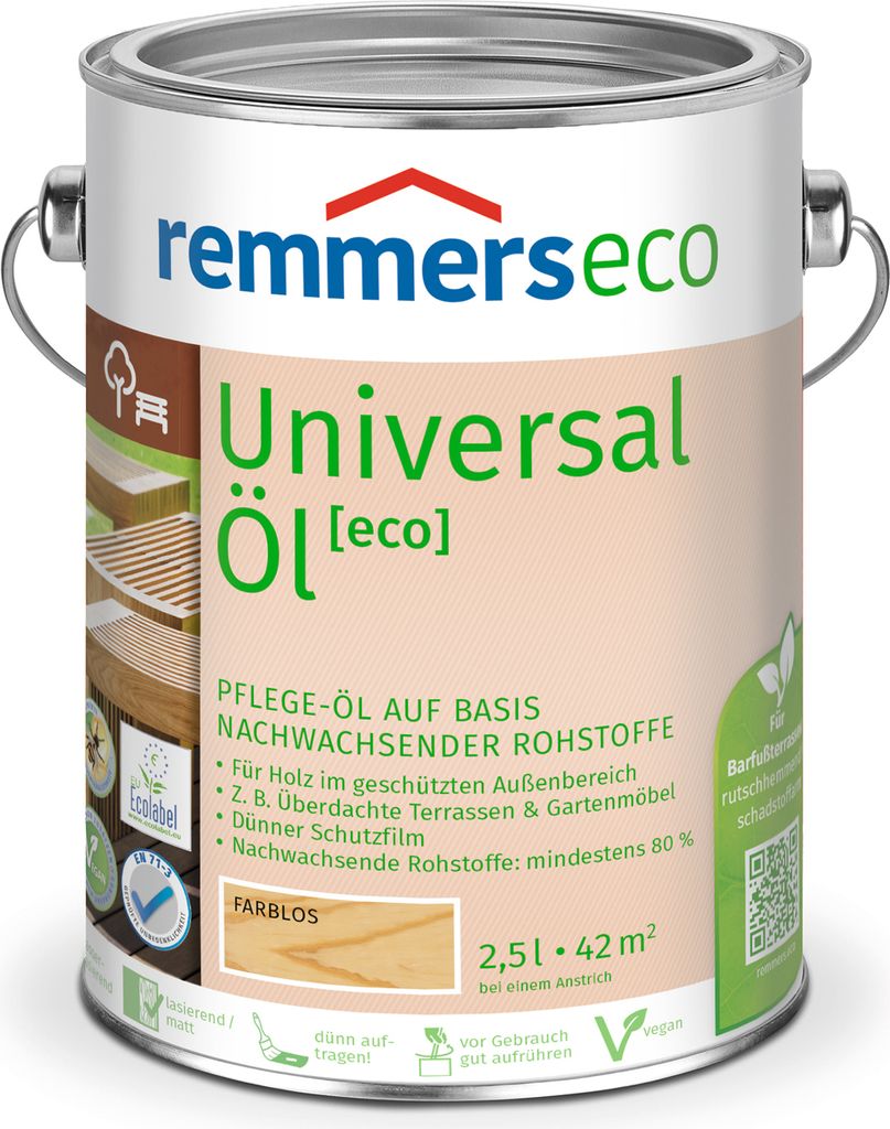 Remmers Universal-Öl [eco] farblos 2,5 l, Holzpflegeöl Produktbild 