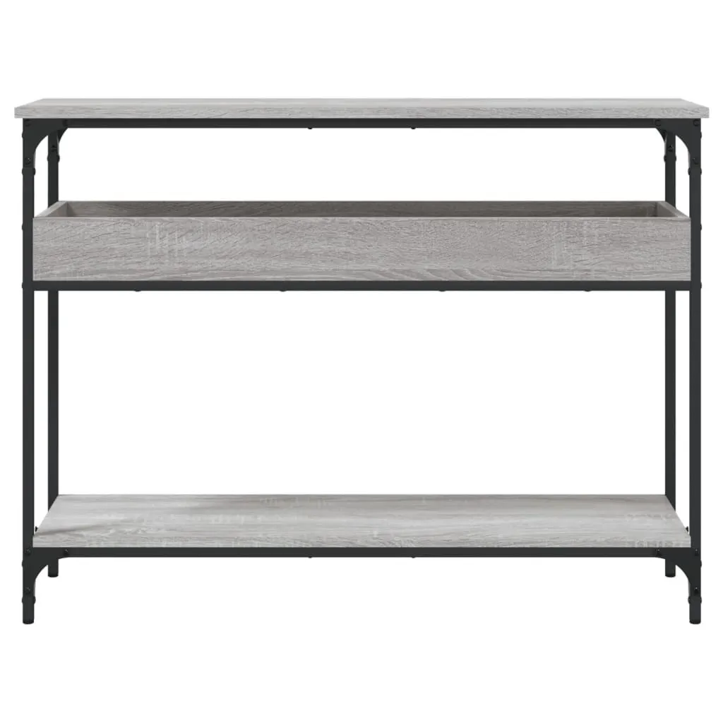 Tavolo Consolle Sottile Grigio Sonoma 100cm - Mobile Ingresso Moderno - 4