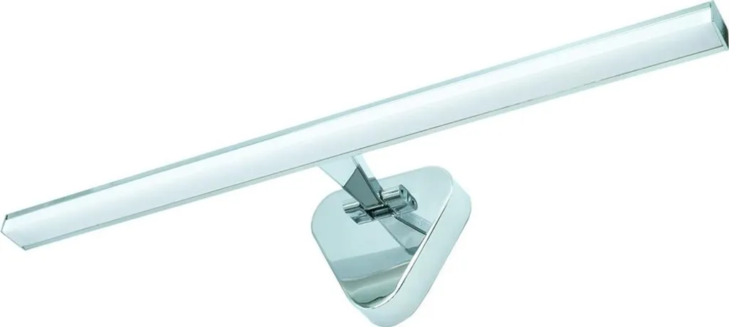 Applique LED salle de bain étanche IP44 Chrome 60 cm pour miroir sombre