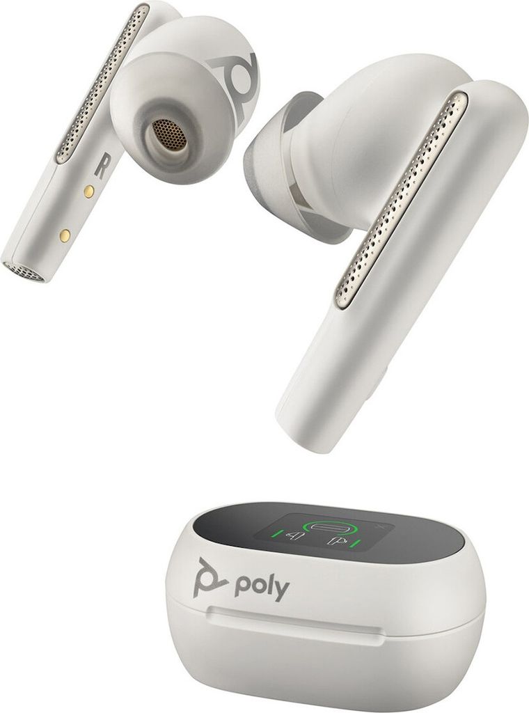 Poly Voyager Free 60+ UC MS Teams USB-C in Weiß In Ear Produktbild 