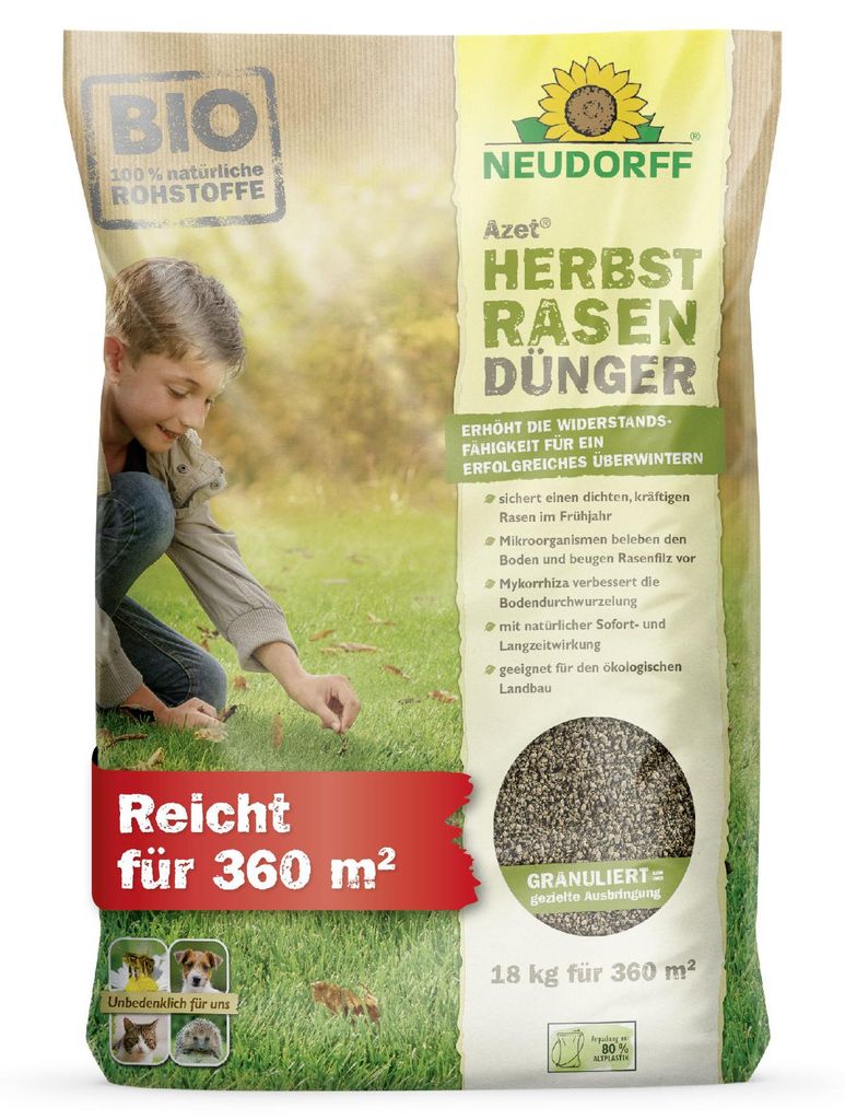 Neudorff Azet HerbstRasenDünger - 18 kg Produktbild 