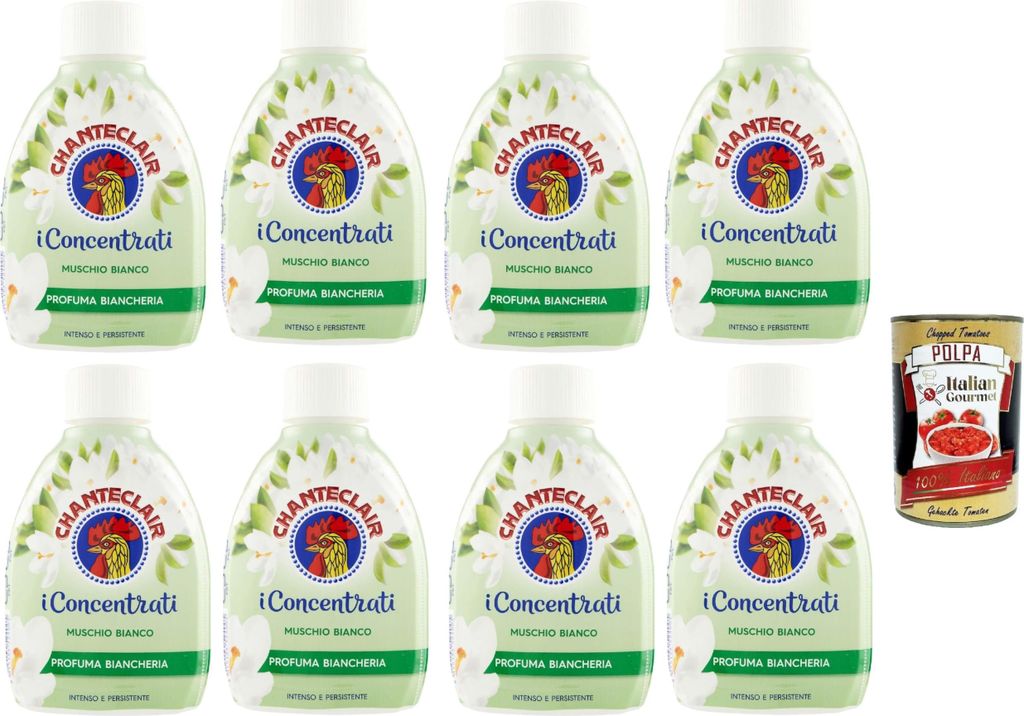 Chanteclair, I Concentrati, Profuma biancheria,muschio bianco, Duft Leinen, Weißer Moschus 8x 220 ml & Italian Gourmet polpa 400g