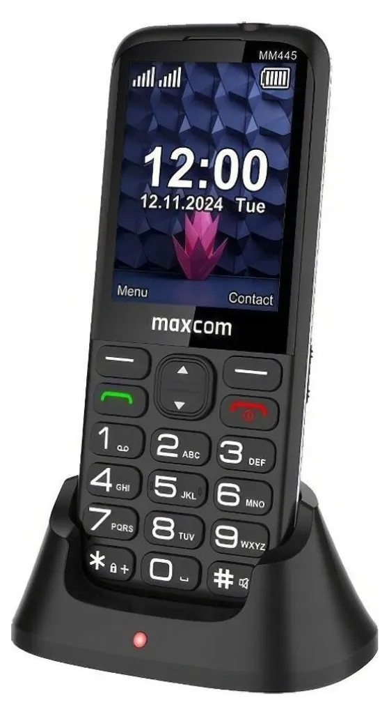 Téléphone mobile 4G débloqué Maxcom MM445L Noir pour appels et SMS