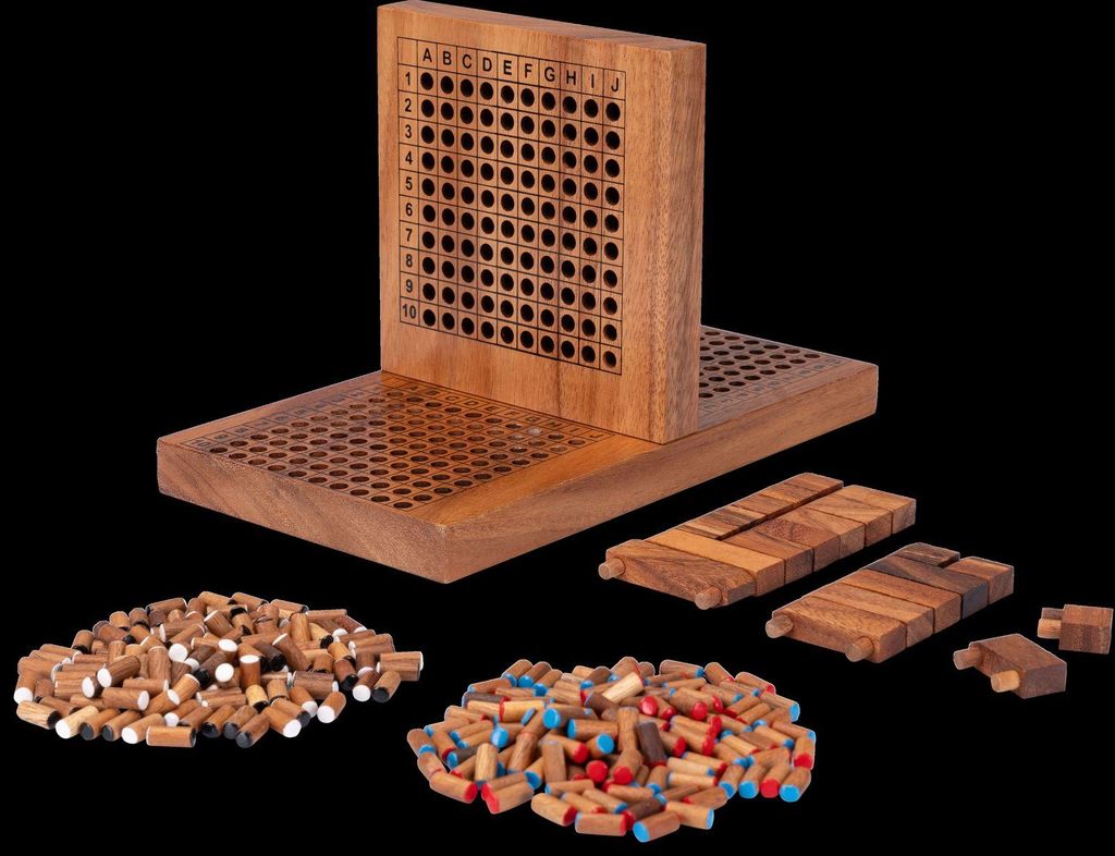 Schiffe Versenken - Holz-Variante für 2 Spieler - Spielfeld Produktbild 