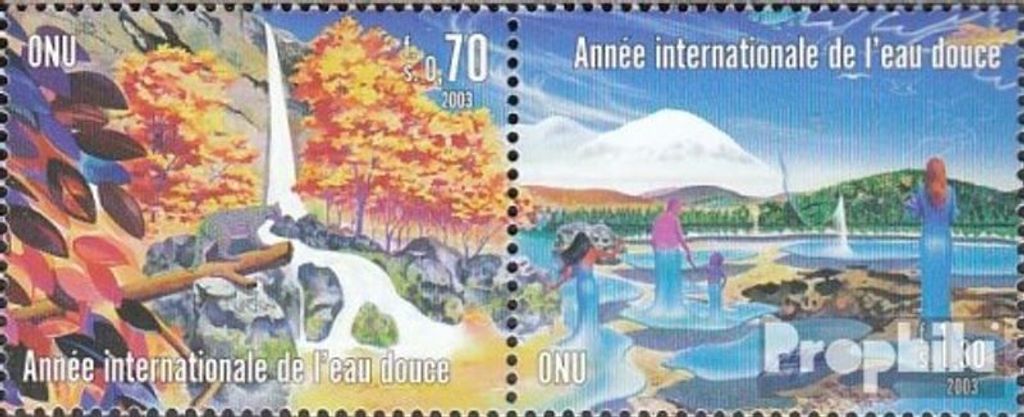 Briefmarken UNO - Genf 2003 Mi 470-471 Paar (kompl.Ausg.) gestempelt Jahr des Süßwassers