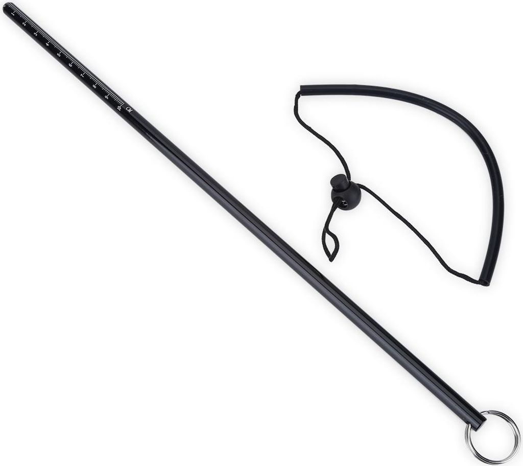Tauchpunktstange farbenfrohe Aluminium -Legierung Noice Maker mit Lanyard (schwarz)