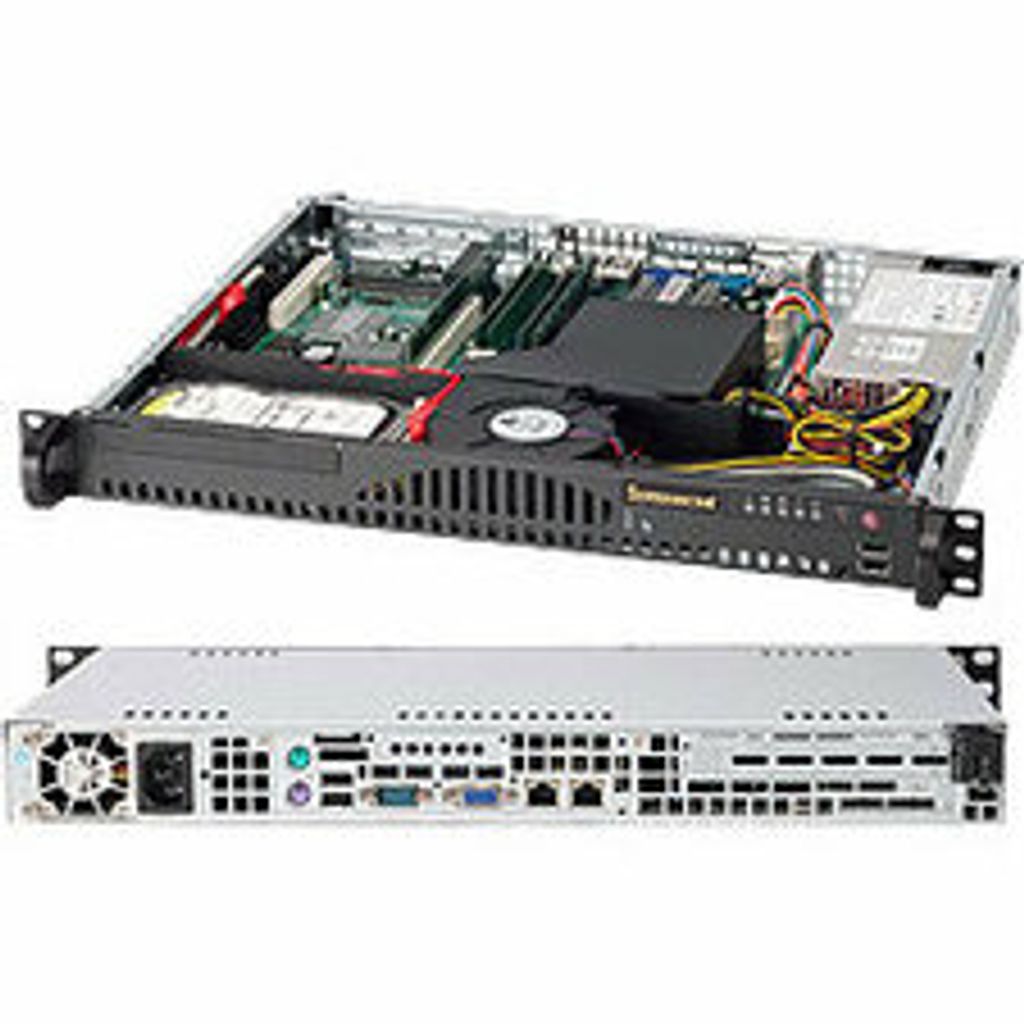 Supermicro SC512-203B - Rack - Server - Schwarz - ATX - 1U - HDD - Leistung