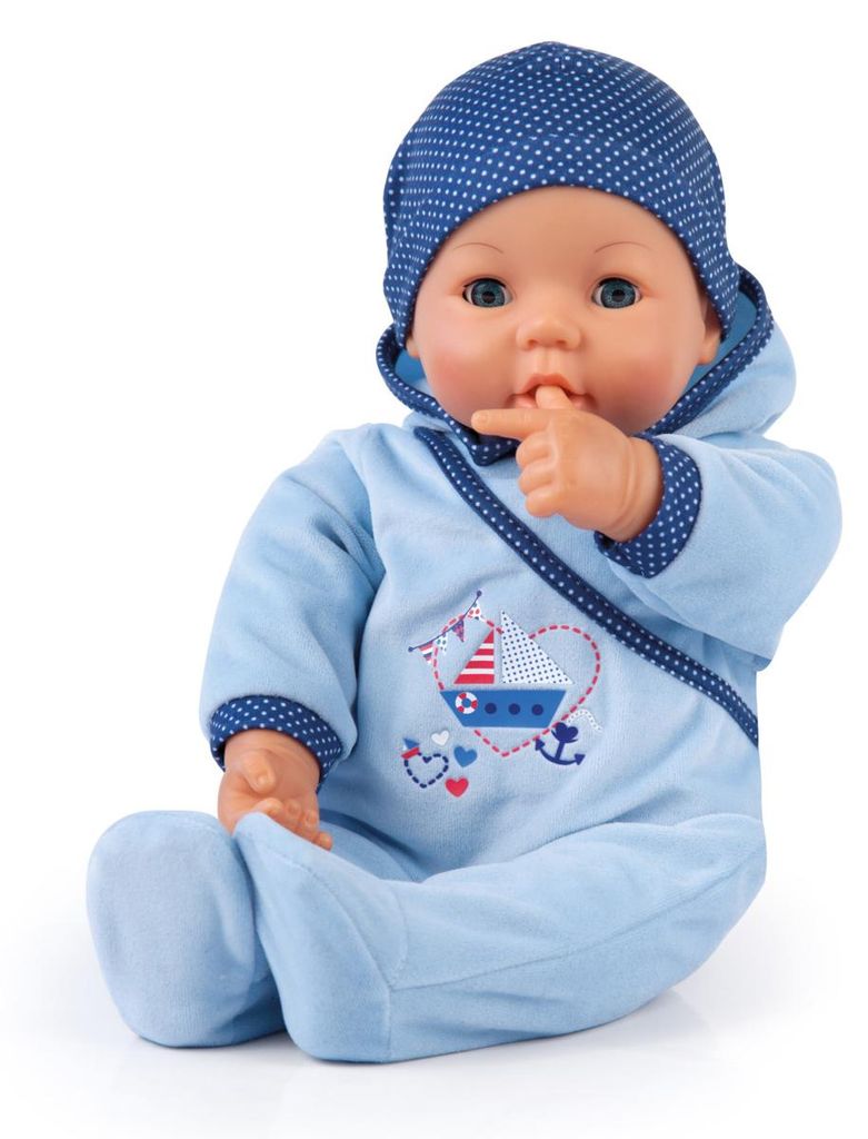 Bambola funzionale Hello Baby, bambino, blu 46 cm Immagine del prodotto 
