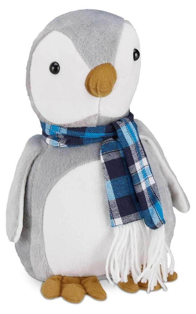 Butée de porte Relaxdays Pingouin, en tissu, pour le sol, Image du produit 