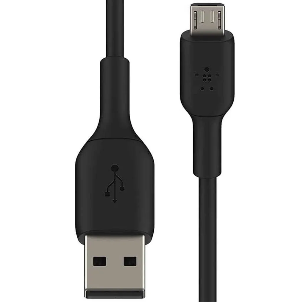 Cordon USB vers Micro-USB type B Belkin 1 mètre noir pour synchronisation