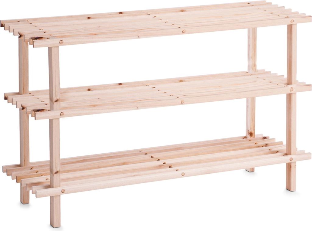 Zeller Schuhregal, Nadelholz, 3 Ablagen 80x26x49,5 Produktbild 