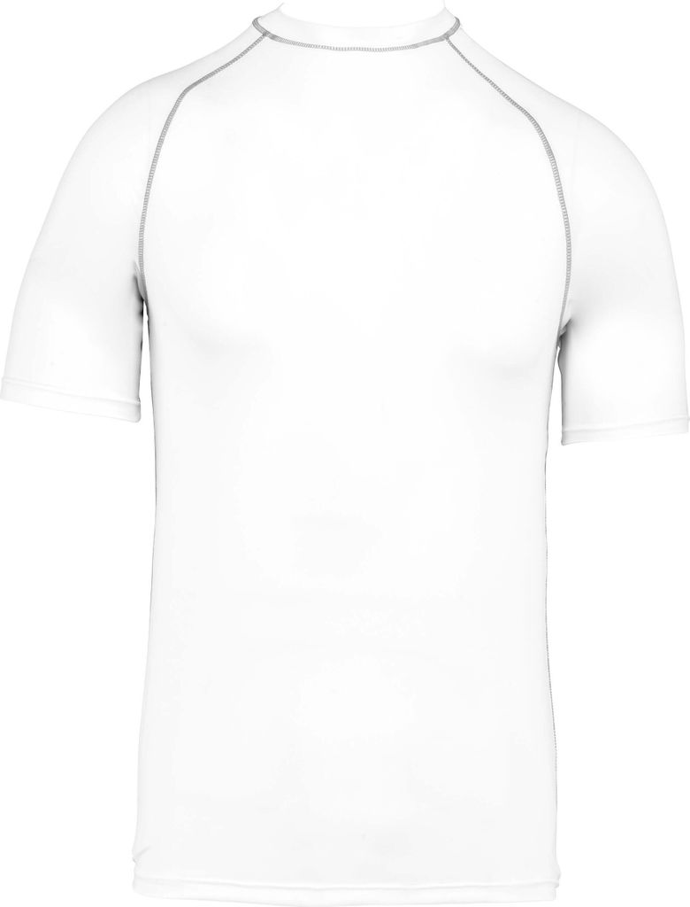 Proact Herren Surf T-Shirt Badeshirt UV-Shirt Schwimmshirt Surfshirt, Größe:M, Farbe:Weiß