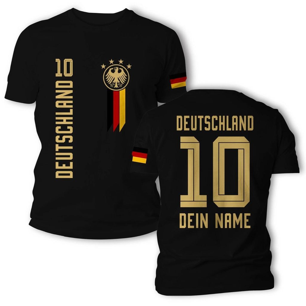 Deutschland Fußball Fan Shirt Herren Damen personalisierbar Produktbild 