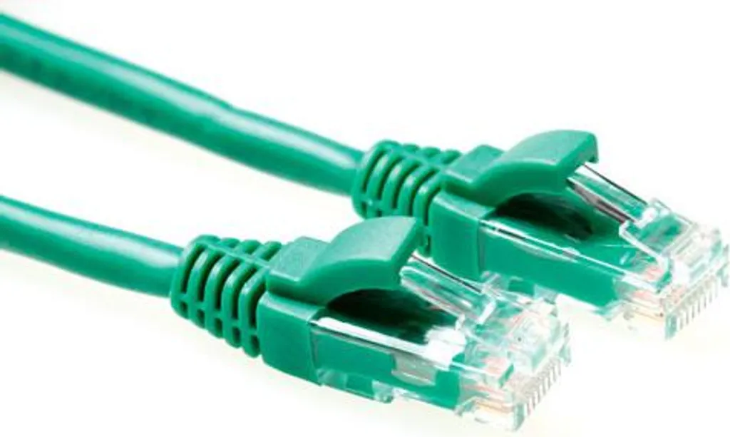Câble Ethernet 3m vert CAT5E U/UTP idéal pour box internet et switch