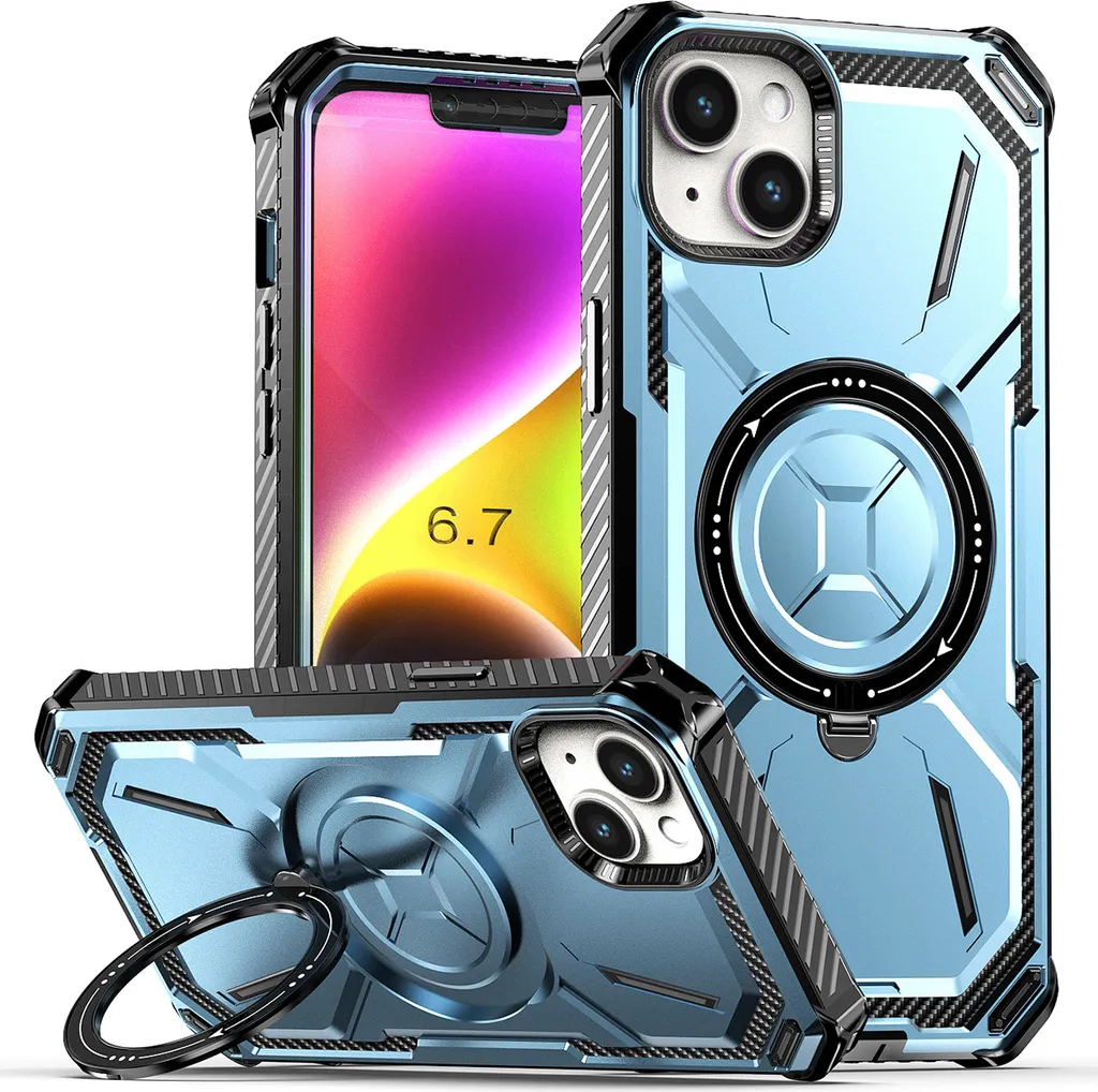 Cover Blu iPhone 14 Plus MagSafe - Protezione Sottile Doppio Strato