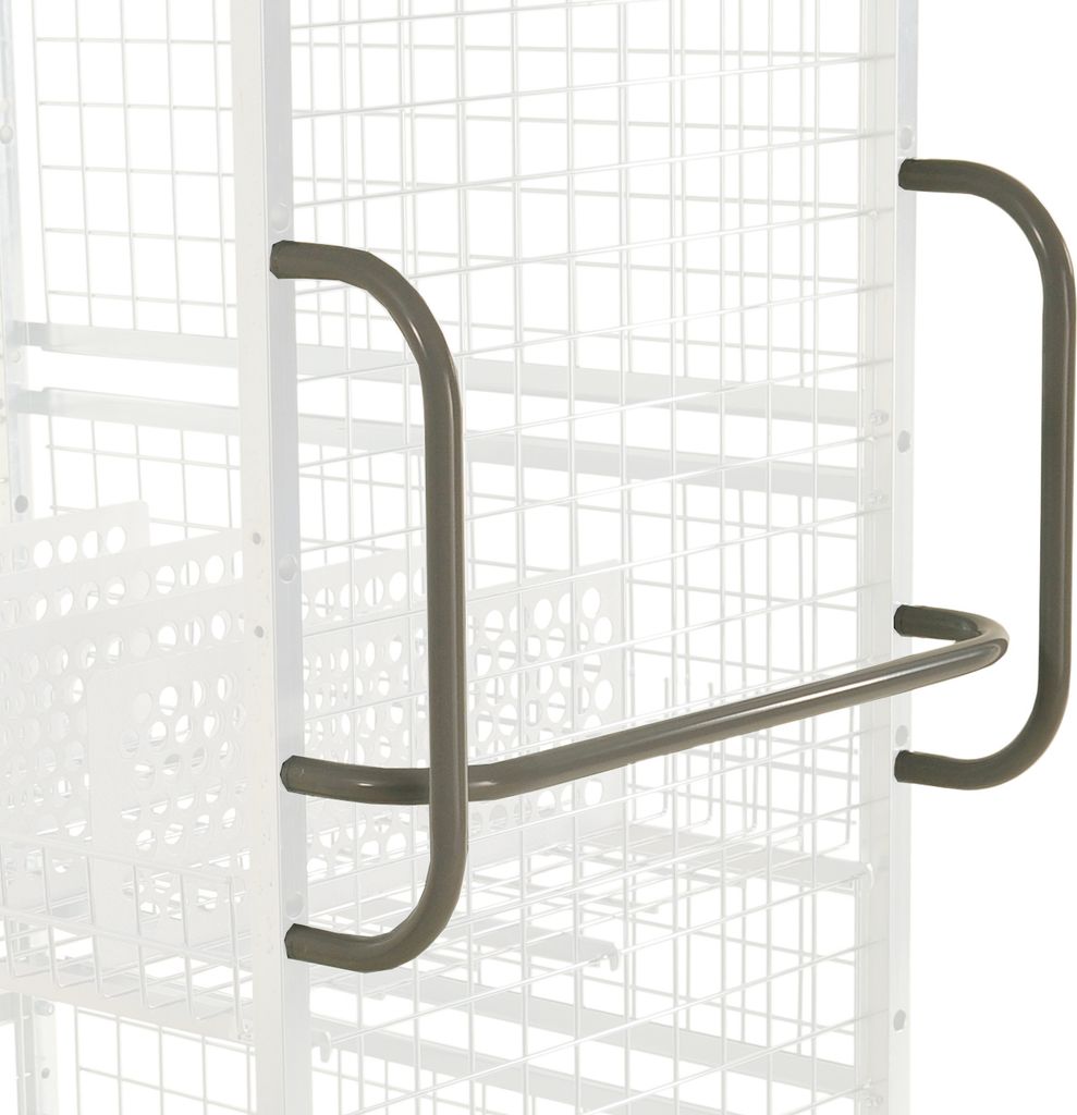 Kongamek Griff, stehend paar 420x140x22mm als Zubehör für Kommissionierwagen Modul 300