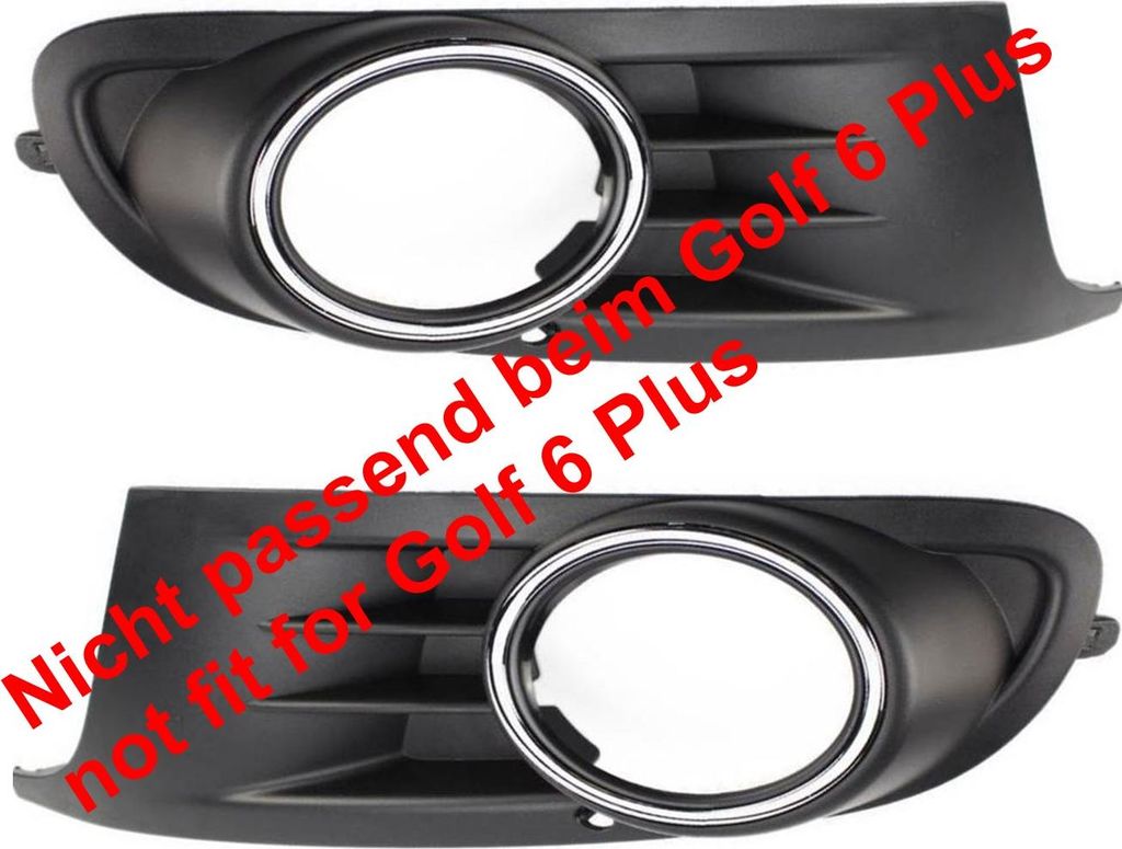 Nebelscheinwerferblenden Lüftungsgitter Links Rechts Chrom passend für Golf 6 VI