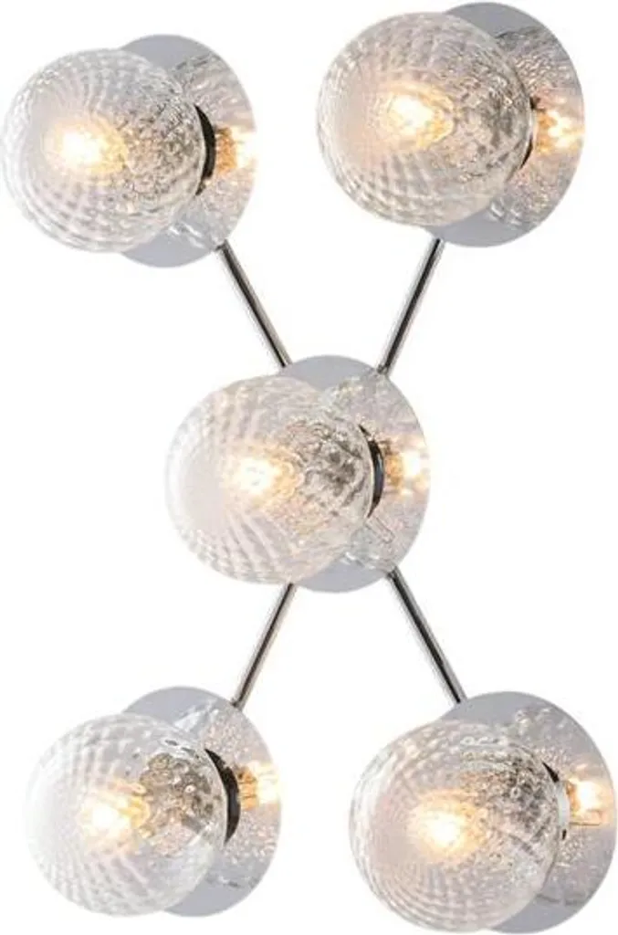 Armonia Plafonnier Fer Chromé Poli 5 Lumières L.62x42 cm BL285-PL5-CR