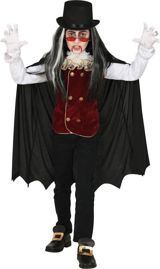 Dracula Vampir - Halloween Kostüm Kinder Kindergröße: 122-128