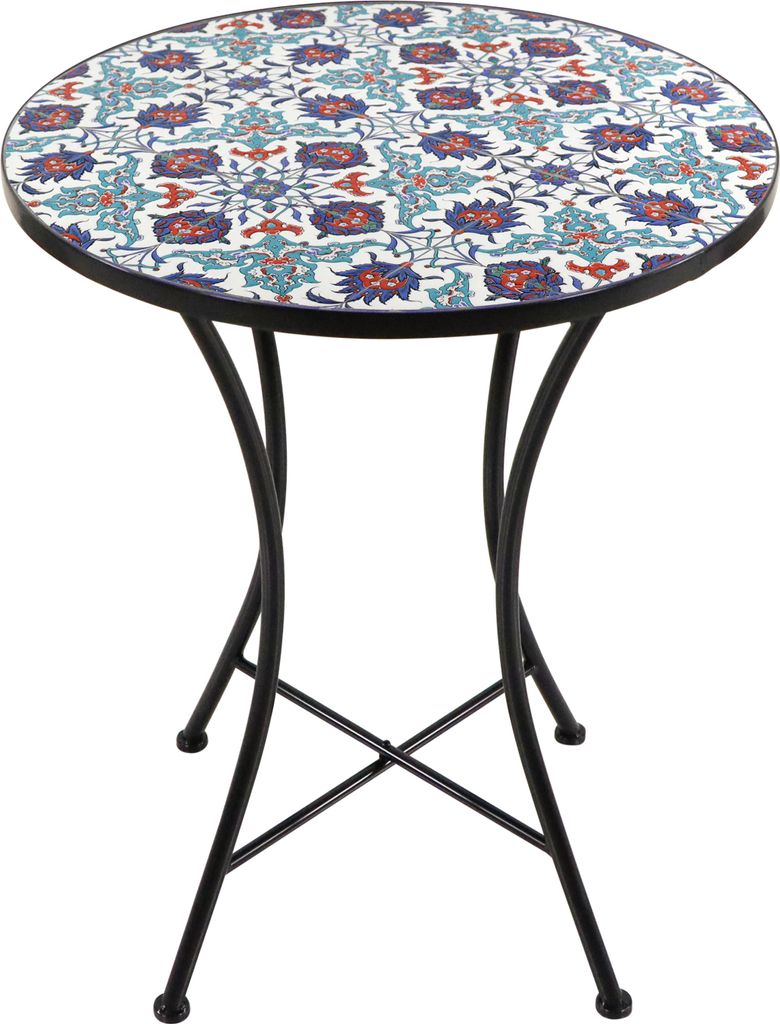 Axi Amélie Table Bistrot, Mosaique, Bleu Vif | Table Image du produit 