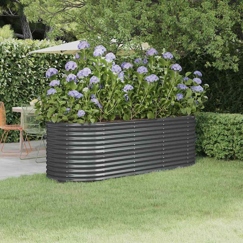 vidaXL Lit surélevé Acier revêtu par poudre 224x80x68 cm Image du produit 