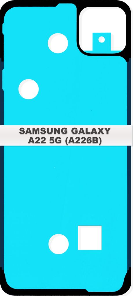 Samsung Galaxy A22 5G A226B Akkudeckel Rahmen Kleber Produktbild 
