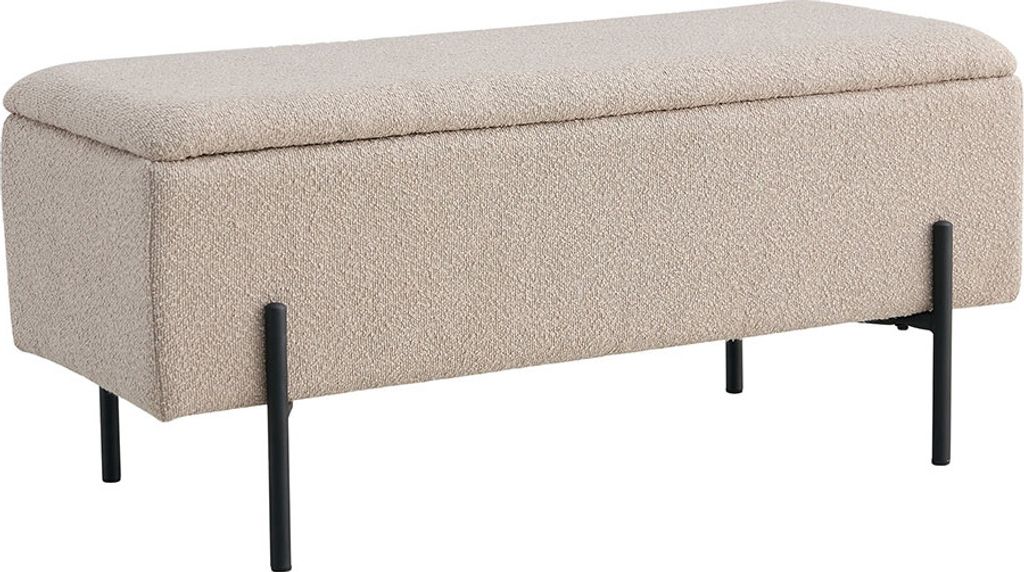 House Collection Bouclé Hocker Ylwa Beige Produktbild 