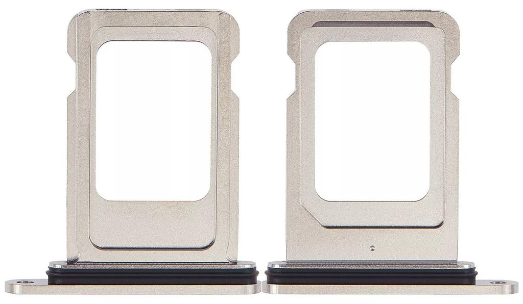 SIM-Fach für iPhone 15 Pro in weißem Titan