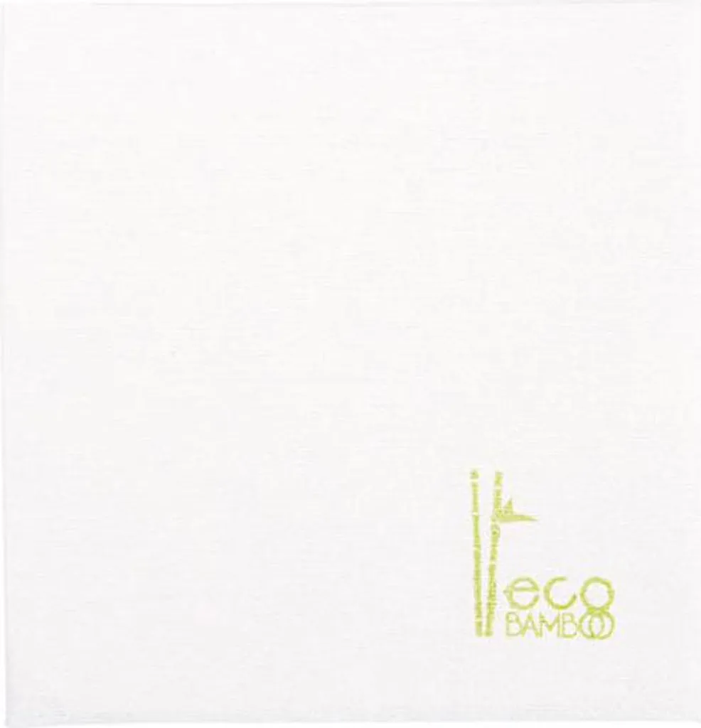 Serviettes en bambou blanc 20 x 20 cm - Lot de 100 carrés absorbants