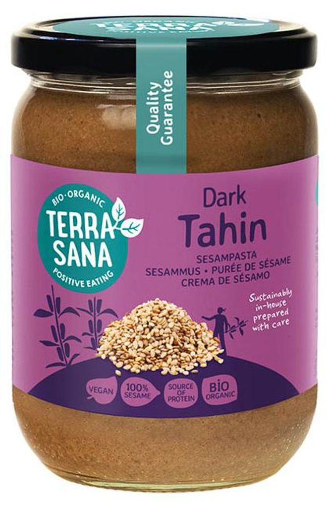TerraSana Tahin bruin sesampasta zonder zout  (500 gr) Productafbeelding 