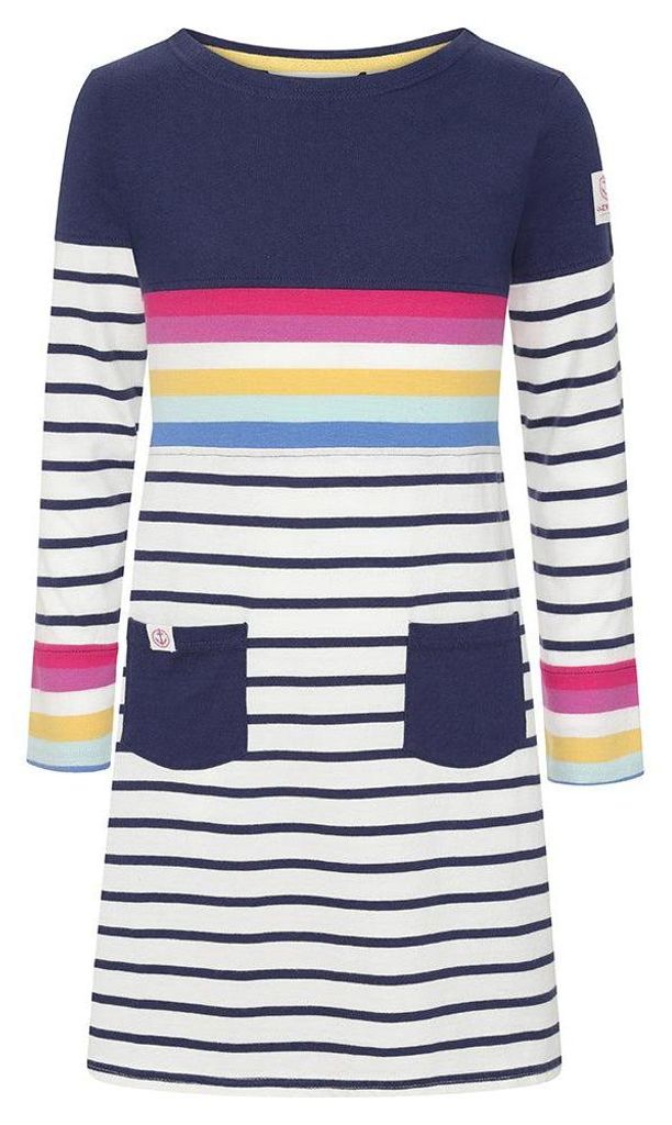 Lazy Jacks - Kleid für Mädchen, Jersey, Langärmlig LJ296 (104) (Pink/Blau)