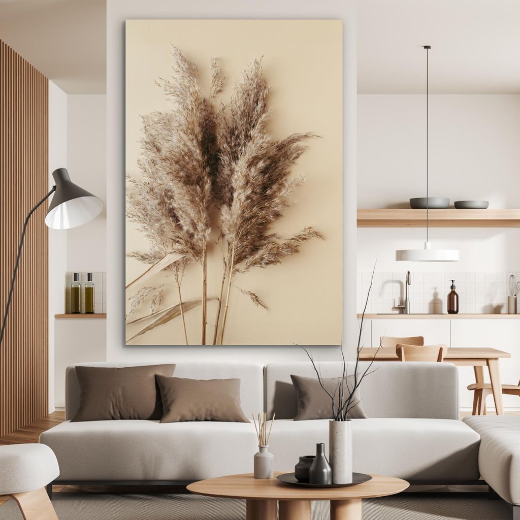 MuchoWow Wanddekoration Metall Metallbild Wandkunst 100x150 cm Körner - Pastell - Natur MuchoWow Aluminium Gemälde - Bild