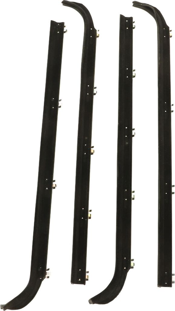 4PCS Frontfenster-Dichtungsstreifen Schwarz F2TZ1521456A Wasserdichter, geräuscharmer Ersatz für Ford Bronco 1987-1996