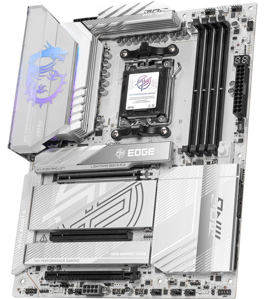 MSI MPG X870E EDGE TI WIFI - Motherboard - ATX - Socket AM5 - AMD X870E Chipsatz - USB4, USB-C 3.2 Gen 2x2, USB-C 3.2 Gen2, USB 3.2 Gen 2, USB 3.2 ...